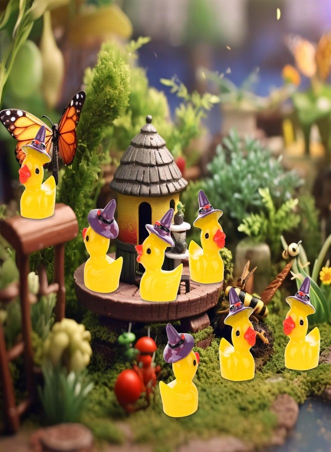 XIHIRCD 100pcs Mini Resin Ducks Bulk, Miniature Halloween Ducks Small Witch Hat Resin Duck Figurine Tiny Resin Ducks for Crafts School Halloween Decoration (1 Style) - Image 5